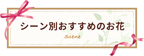 シーン別おすすめのお花